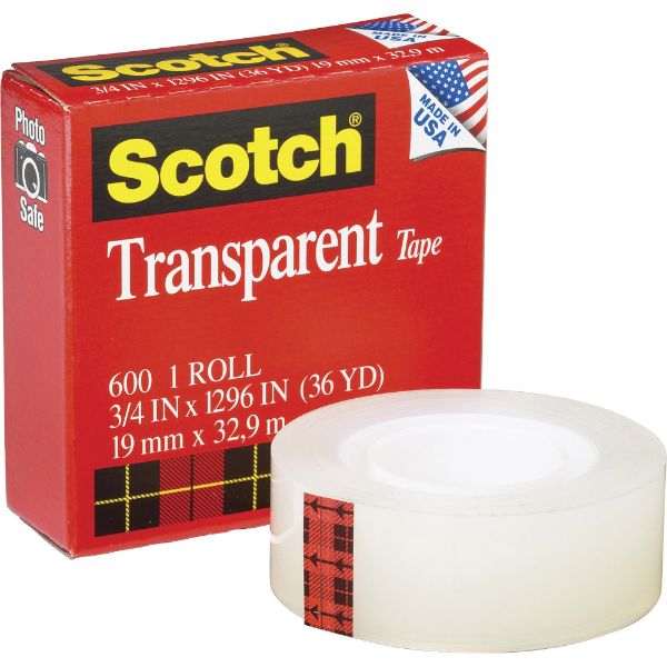 Scotch 600 Clear Tape 19mm X 32.9mm